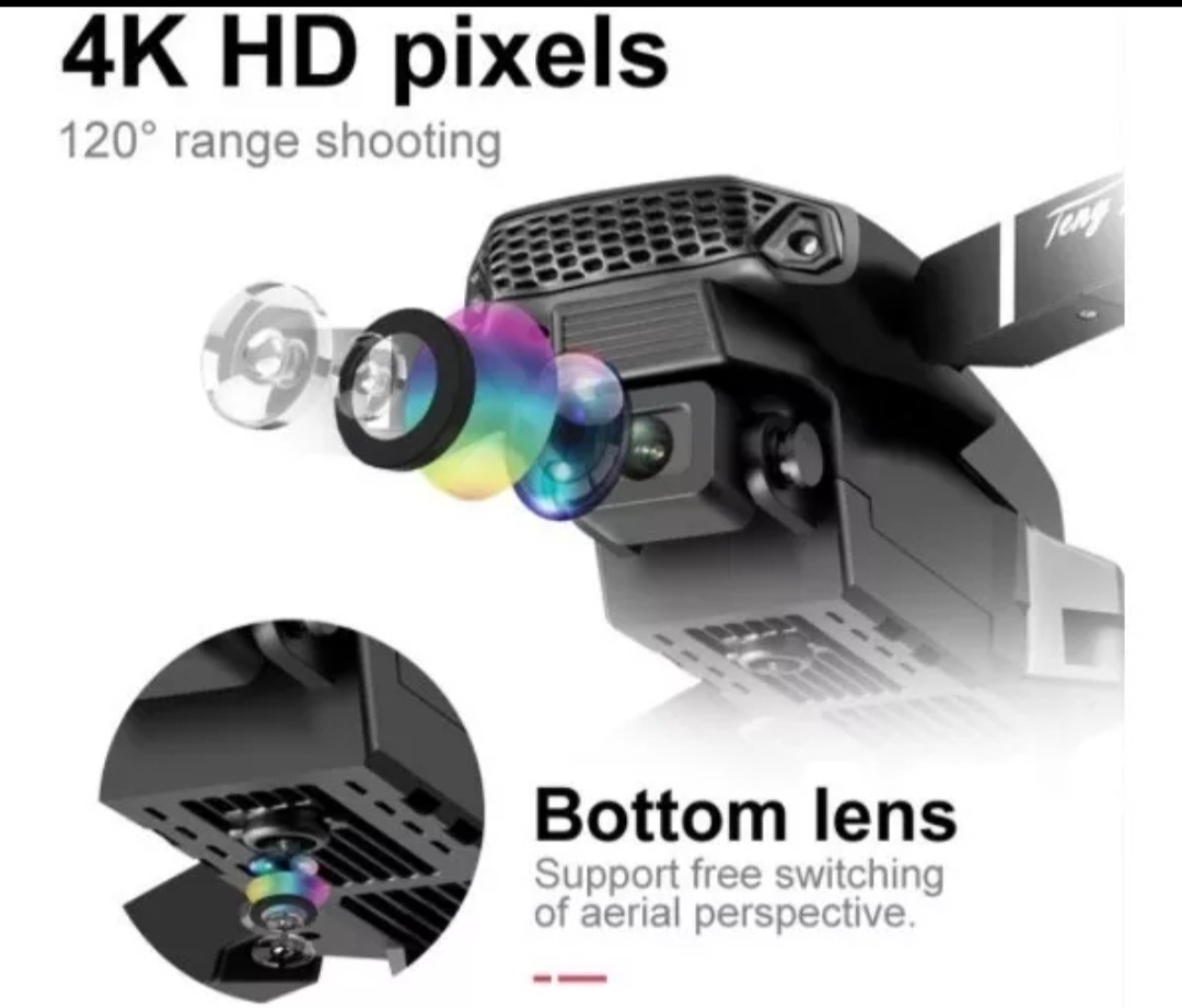 Dron E88 Cámara Frontal Con Bolso Bater - Imagen 5