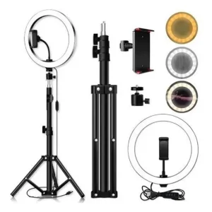 Aro de Luz LED 26 cm con Trípode Ajustab